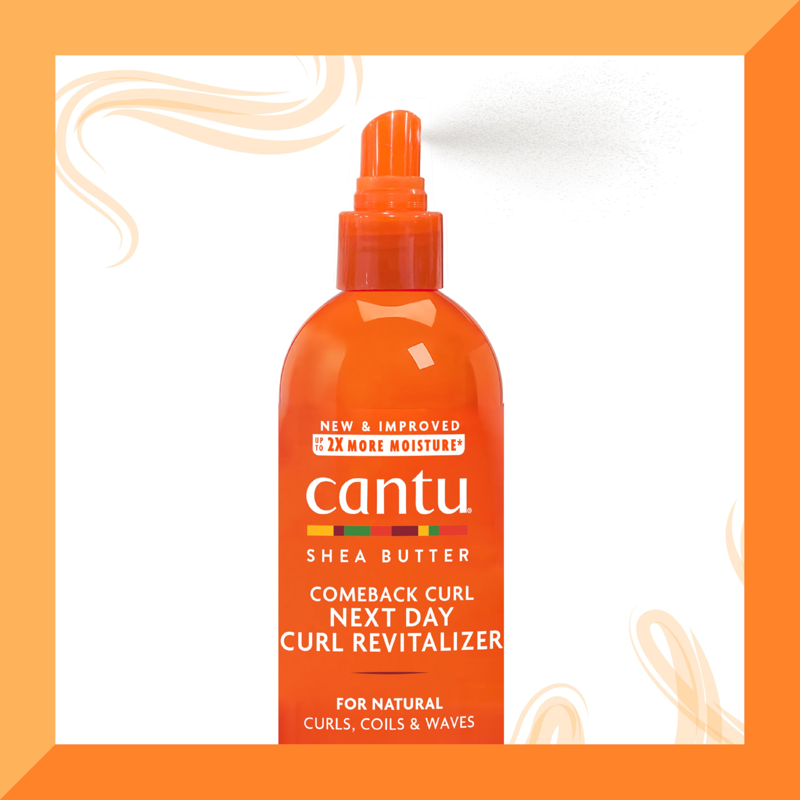 Spray-on usage on damp or dry hair for quick curl refresh.