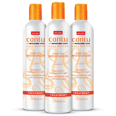Cantu Daily Oil Moisturizer bottle highlighting shea butter for lasting moisture