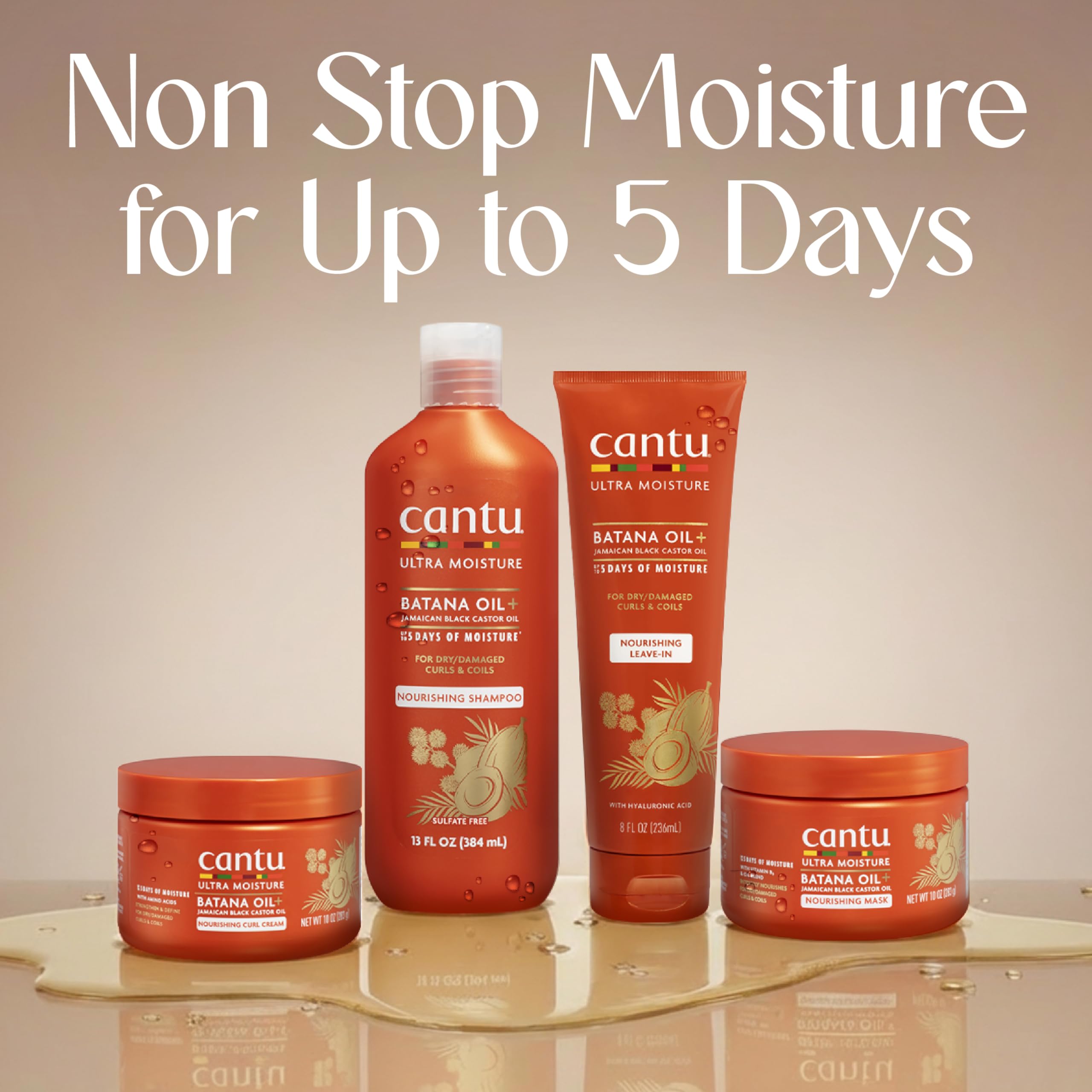 Moisture retention claim up to five days for hydrated curls