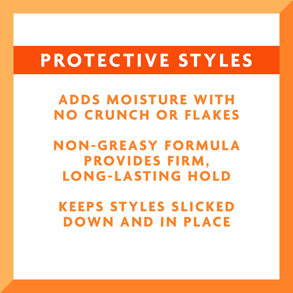 Cantu Protective Styles gel on wigs or braids shows secure, long-lasting hold.