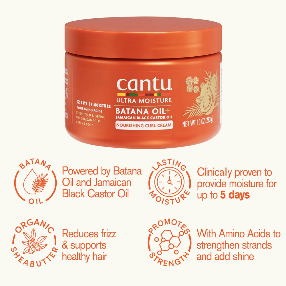 Cantu Ultra Moisture Curling Cream application close-up for easy styling