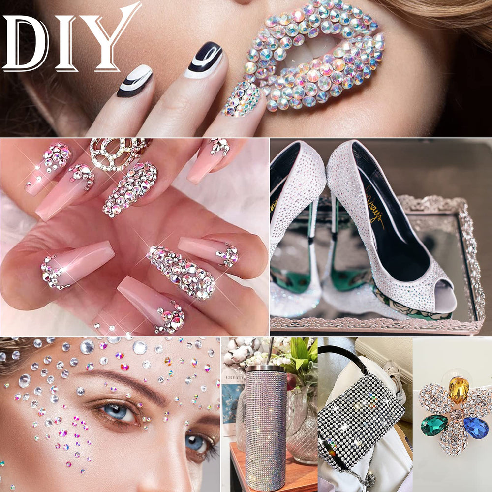 CANVALITE versatile rhinestones for nails, eye makeup, and accessories.