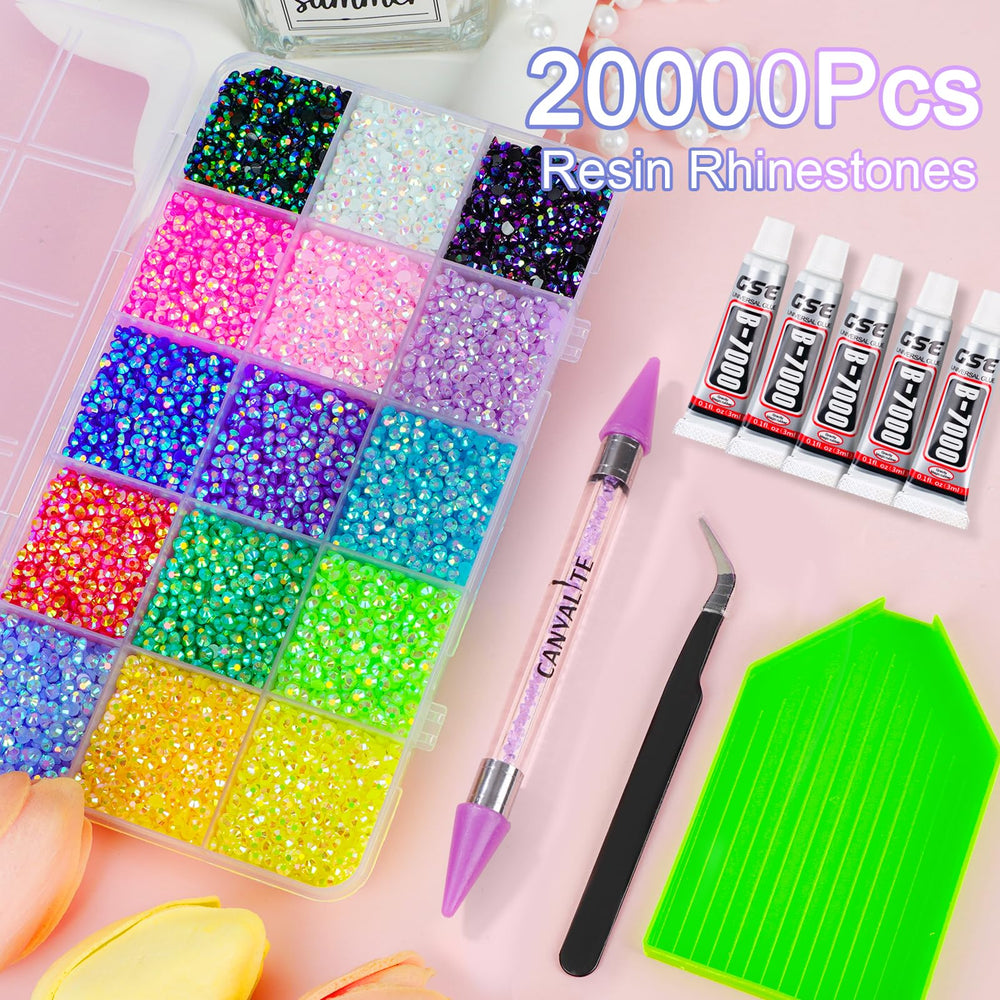 CANVALITE jelly rhinestones close-up showing vivid multicolor gems for versatile decorating.