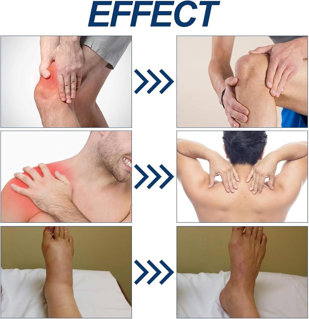 Capacare nerve cream on back and shoulders for gentle relief and ease.