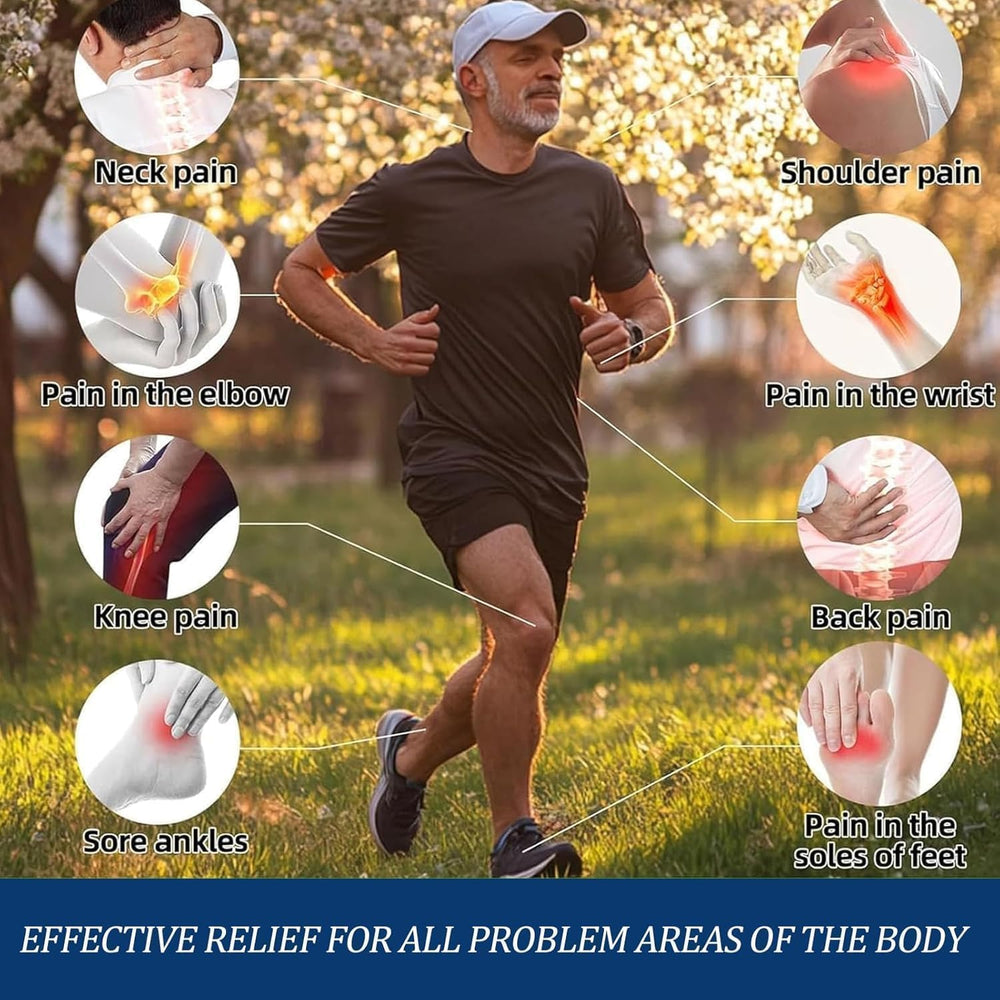 Capacare nerve cream on hands reducing daily stiffness and tension.