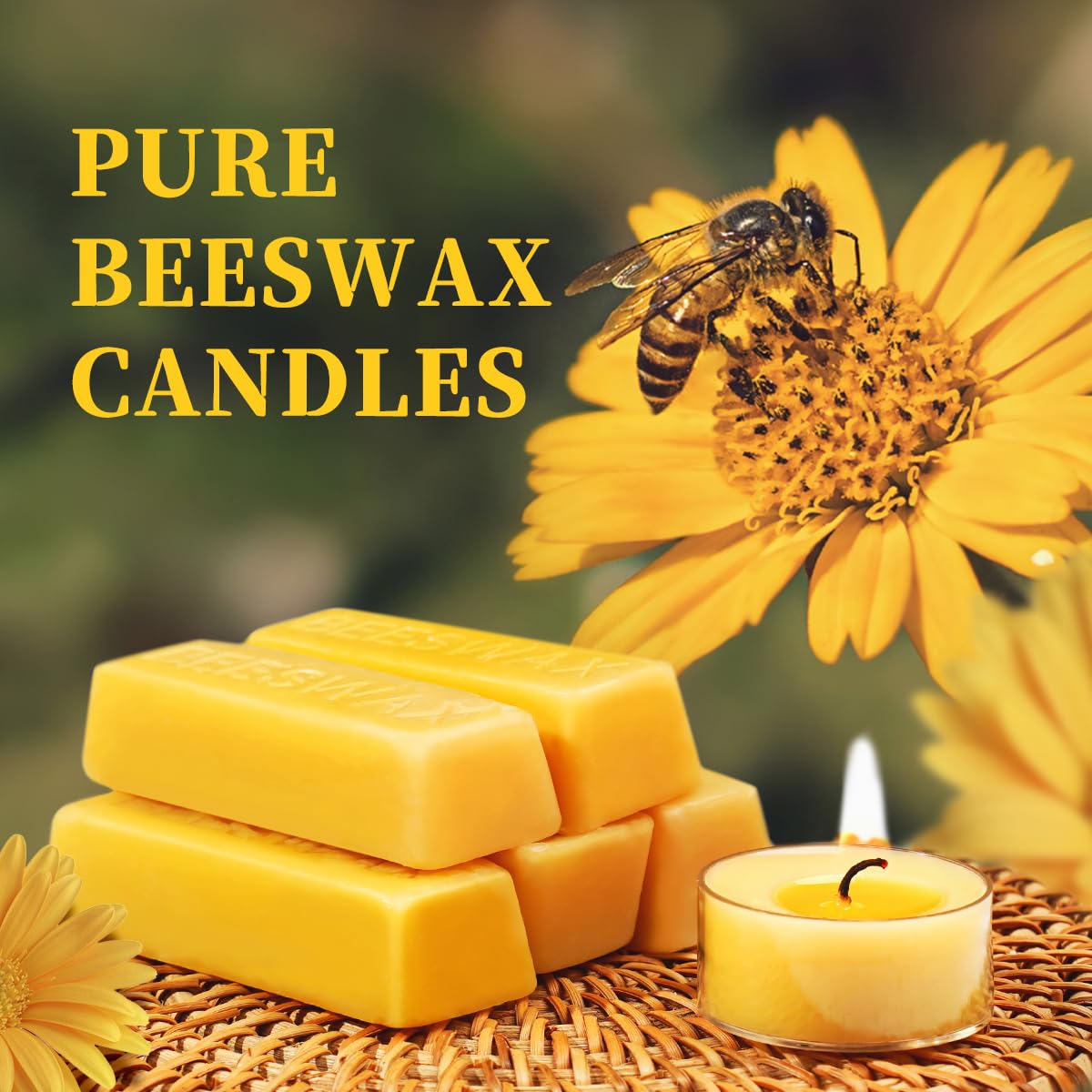 Capaniel beeswax tealights burn clean and smokeless for a cozy room.