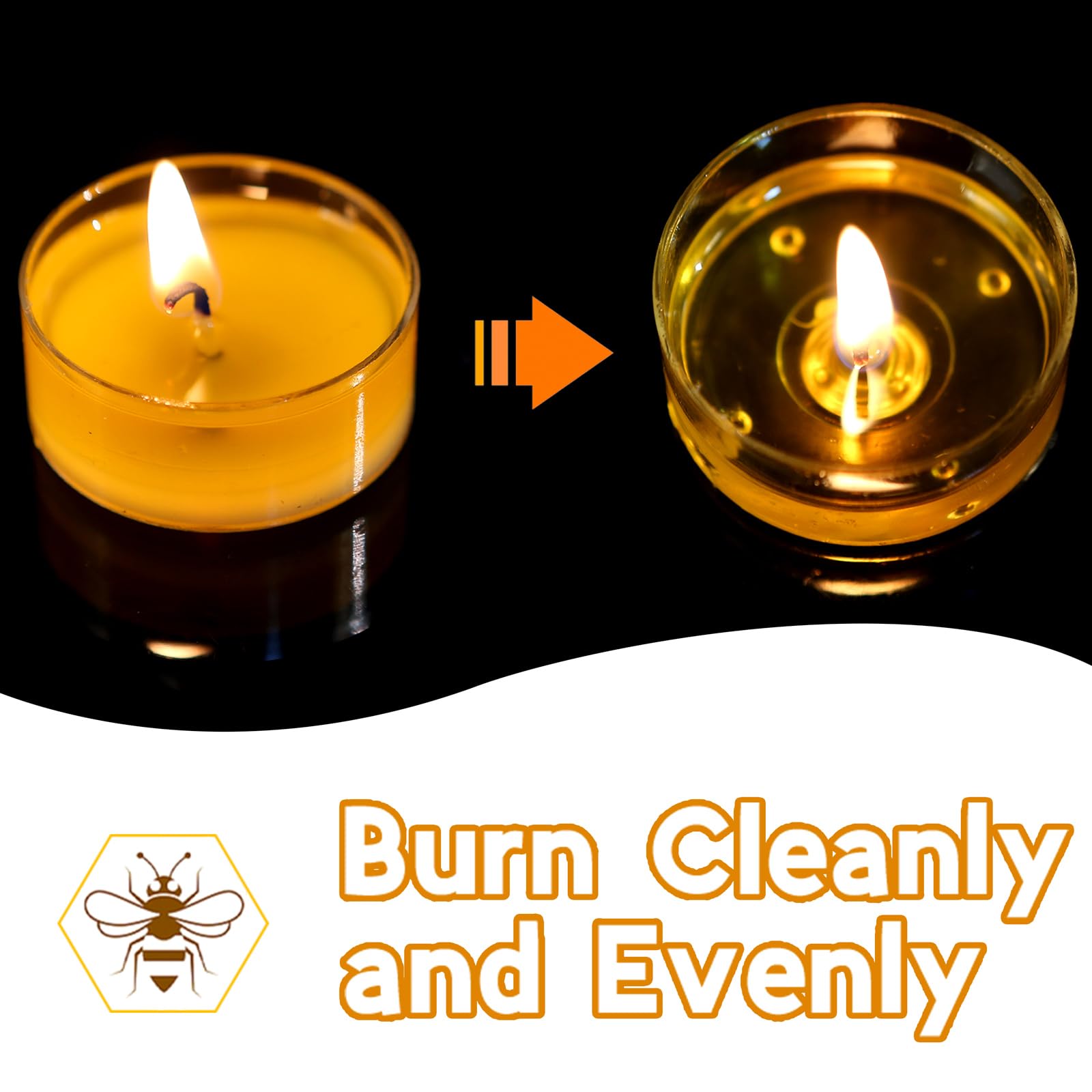 Capaniel beeswax tealights with honey scent for a soothing atmosphere.