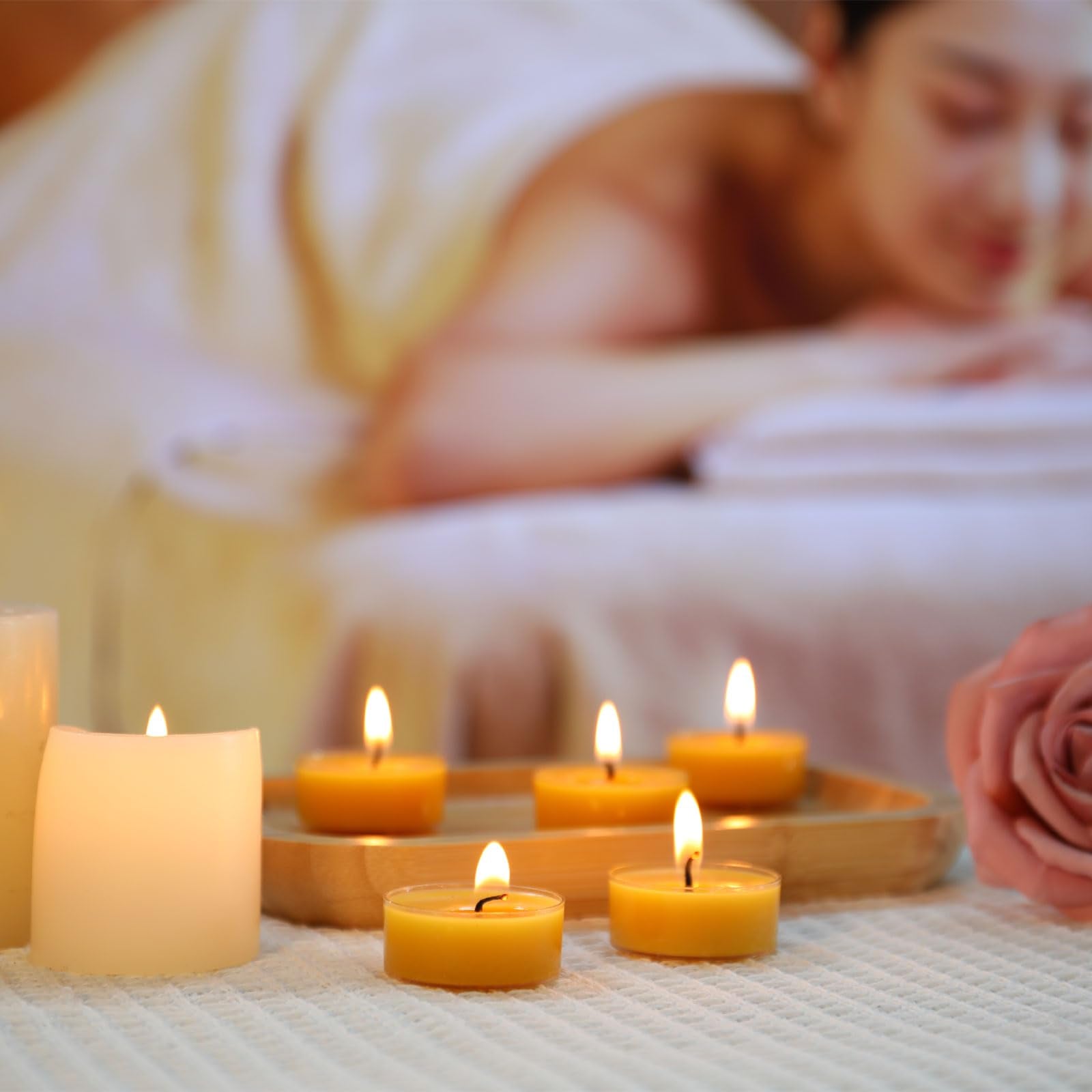 Capaniel tealights promote calm nights with slow, steady burn.