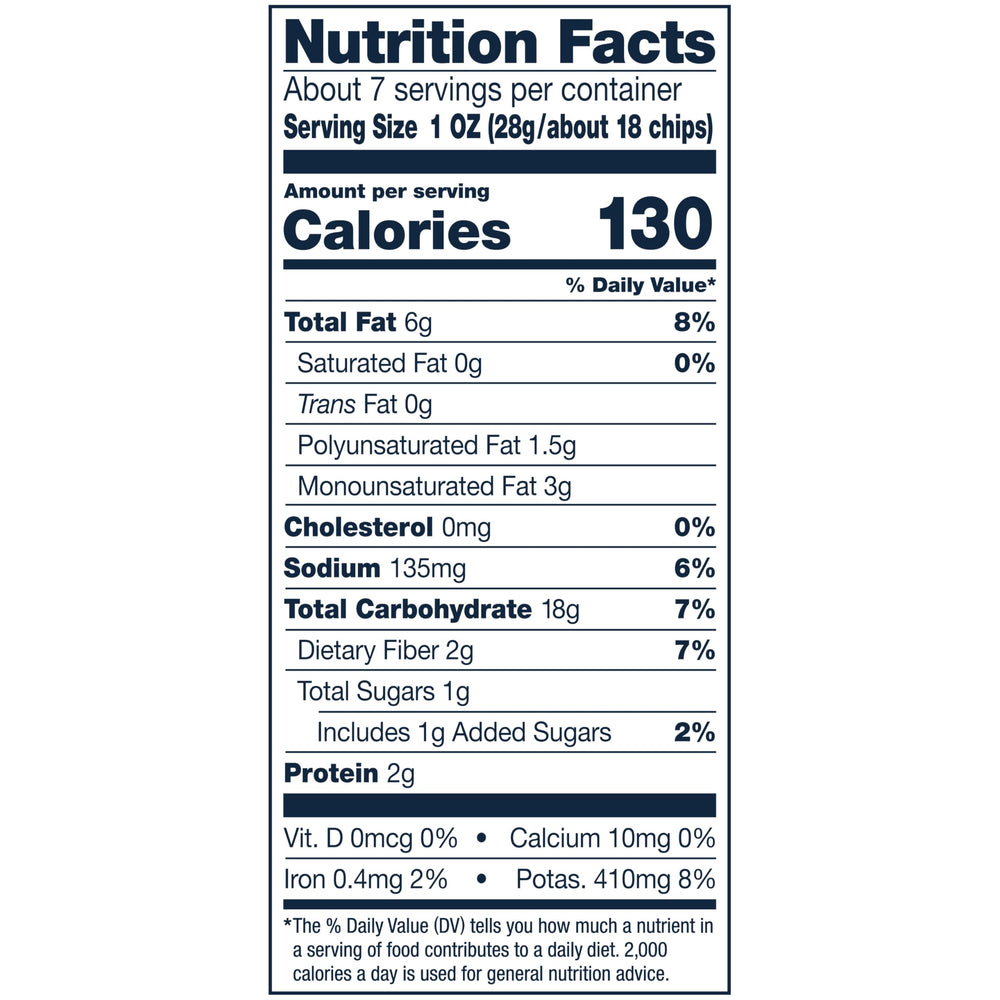 Cape Cod Less Fat Sweet Mesquite Barbeque chips bag back with ingredients and no artificial flavors