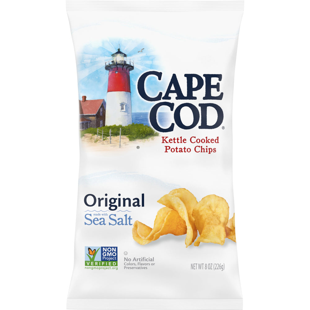 Cape Cod Original Kettle Chips bag front, ideal for sharing with friends.