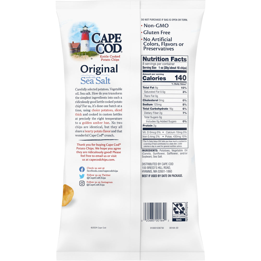 Cape Cod Original chip shape variation with distinctive folds and rustic appeal.