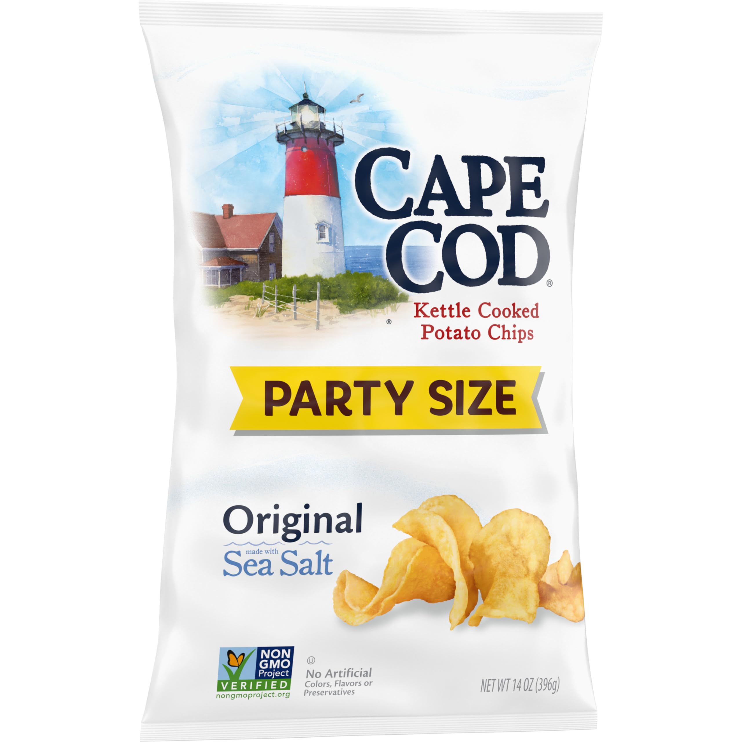 Cape Cod Original Kettle Cooked Chips deliver golden hue and hearty crunch.