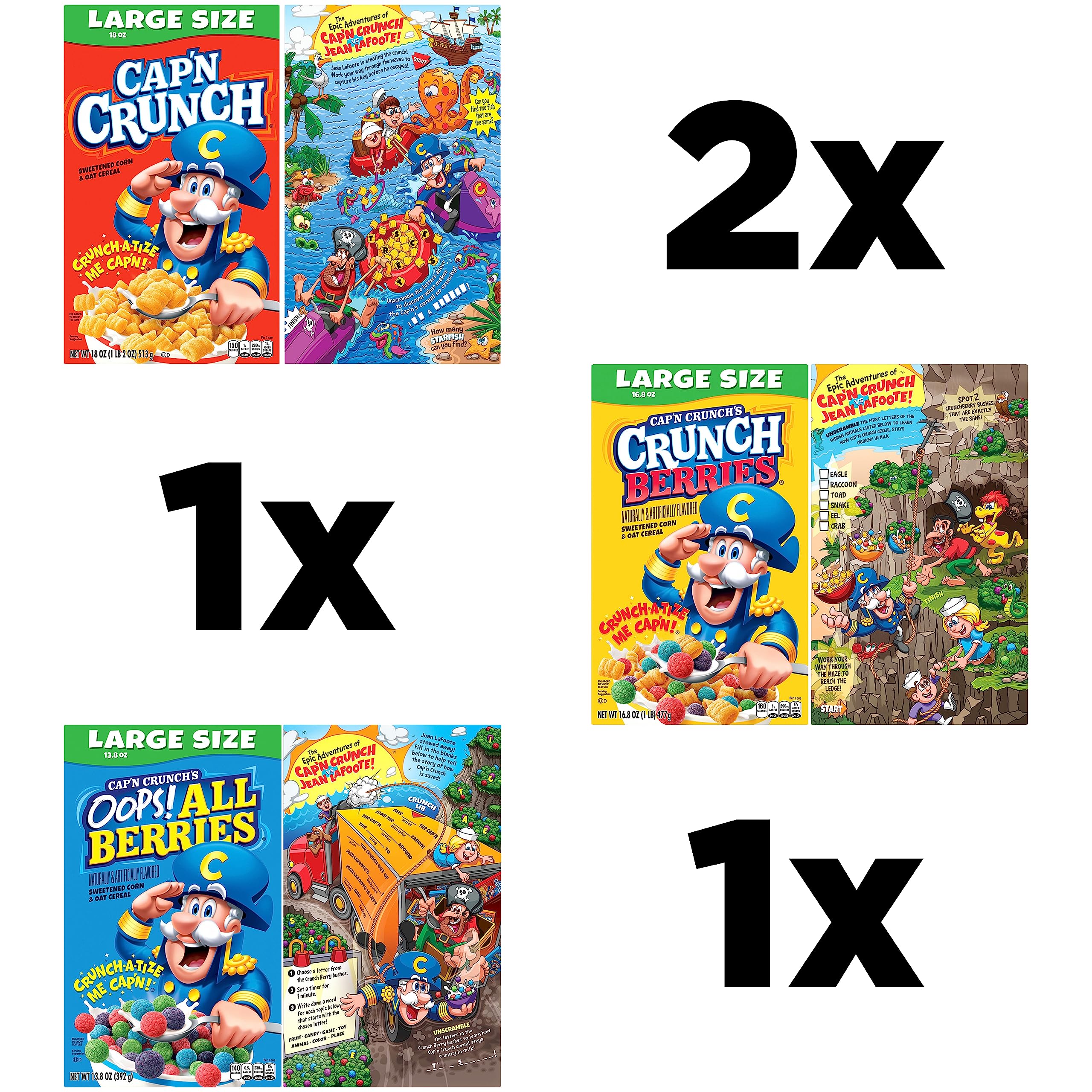 Cap'n Crunch Crunch Berries bowl highlights berry-flavored crunch