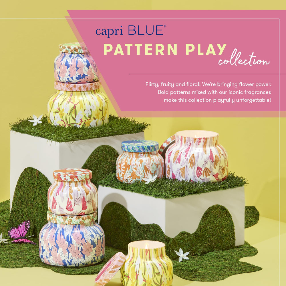 Capri Blue Pattern Play bold patterns make a striking decor statement.
