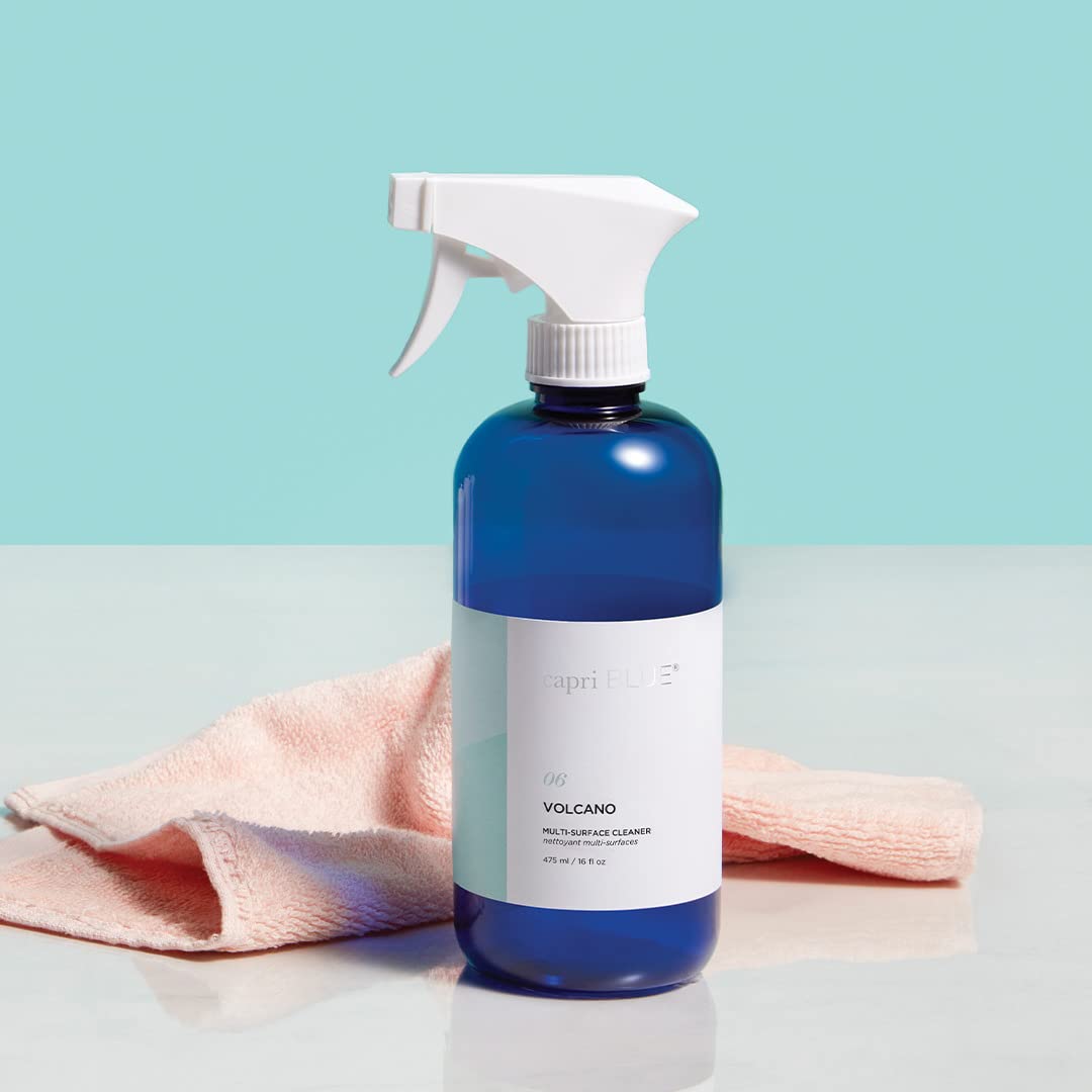 Capri Blue Volcano fragrance bottle highlighting its bright citrus aroma.