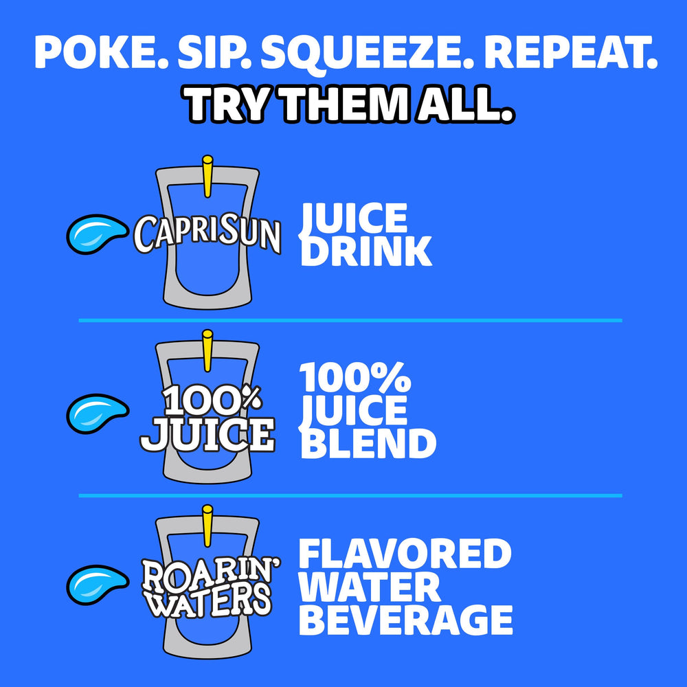 Capri Sun Fruit Punch pouch with straw ready to sip at school.