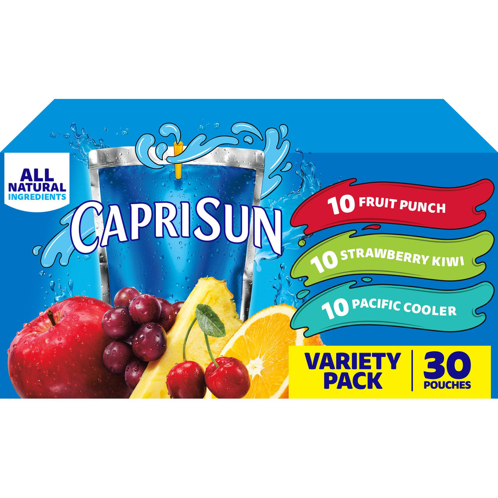 Capri Sun Fruit Punch pouch for lunchboxes and quick on-the-go refreshment.