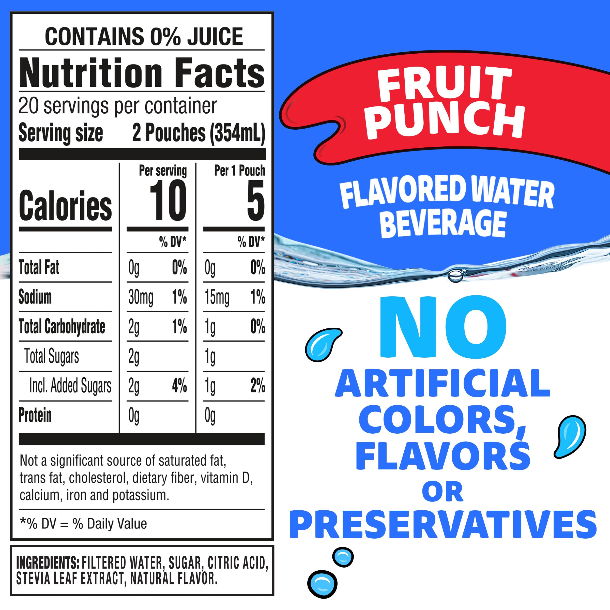 Capri Sun Roarin' Waters Fruit Punch boxes 4x10 ready for school.