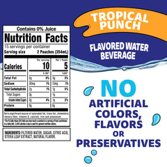 Capsule of Capri Sun Roarin’ Waters pouches arranged for lunchbox packing.