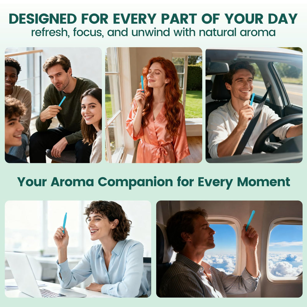 Captain Blues aroma sticks pocket-size travel-friendly design fits pockets or bags.