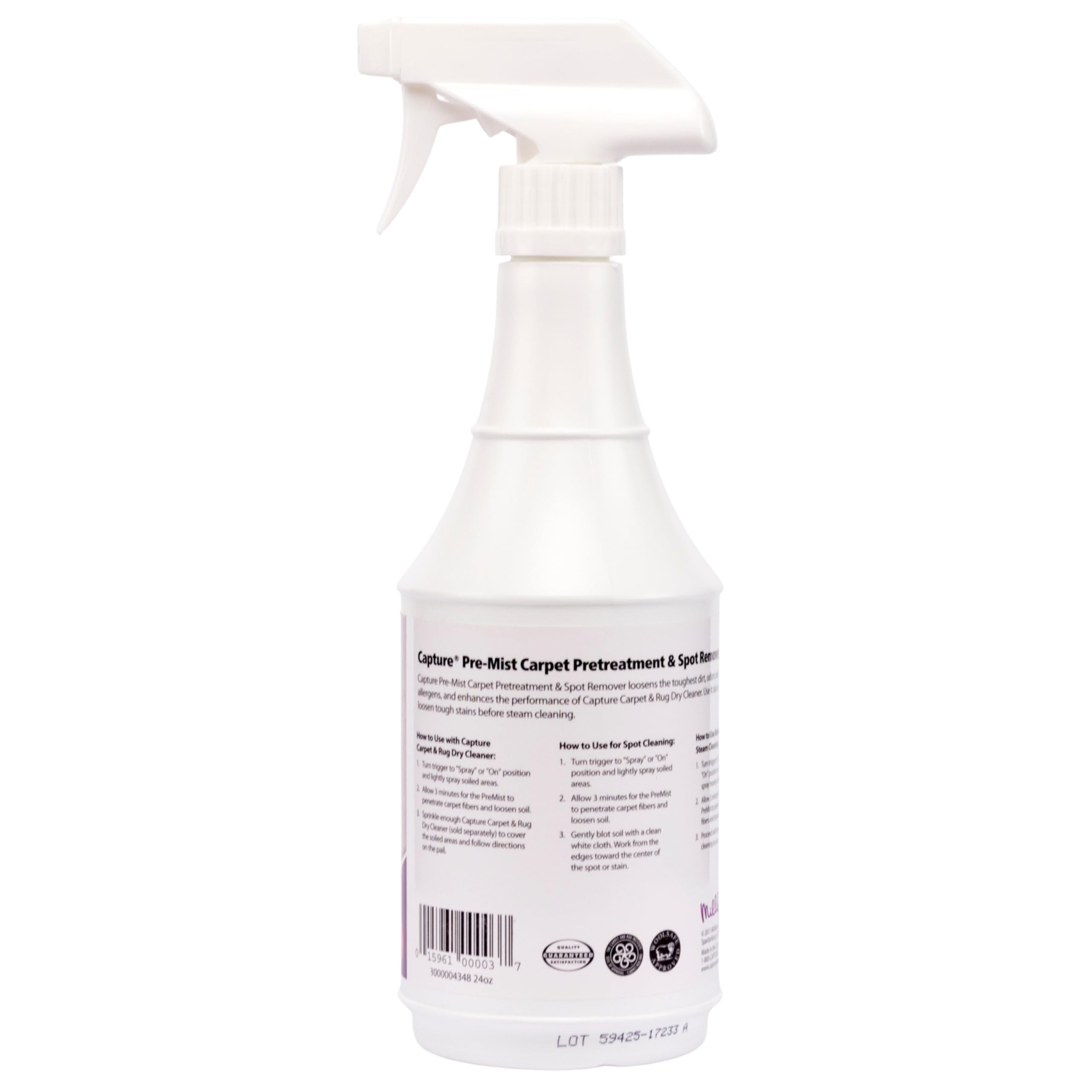 Capture Pre-Mist Soil Release spot stain lift on dried spills.