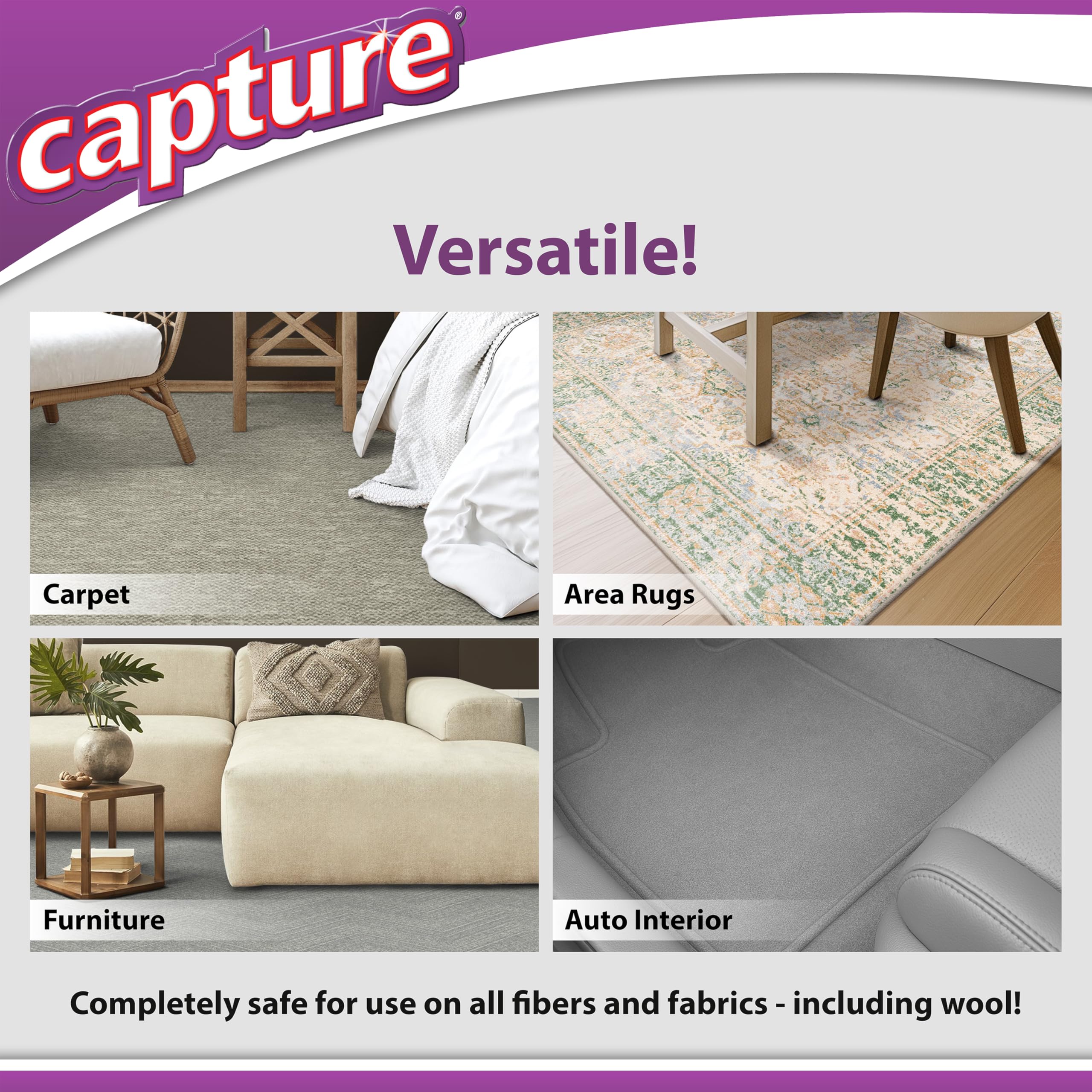 Capture USA-made formula free from harsh chemicals for household use.