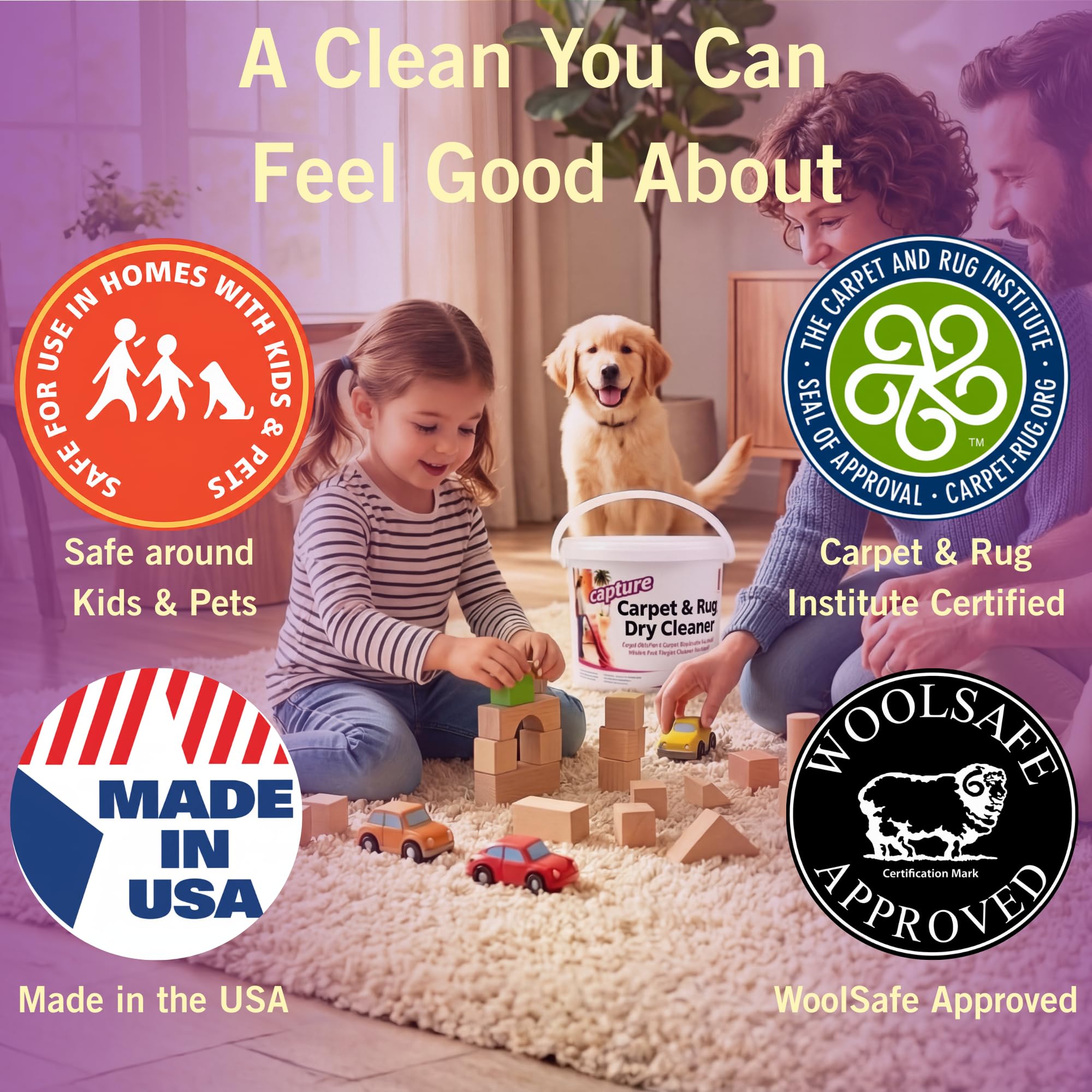 Capture safe cleaning on wool and silk fabrics without harsh chemicals.