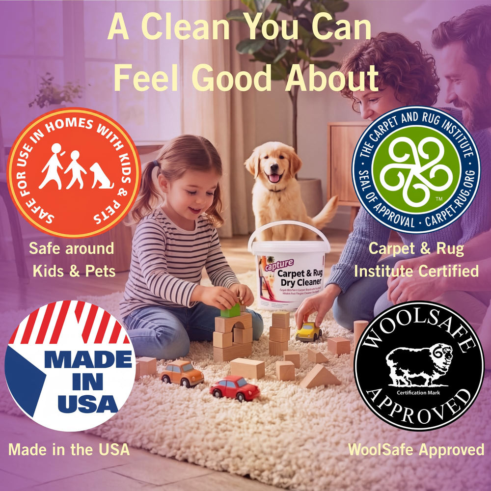 Capture safe cleaning on wool and silk fabrics without harsh chemicals.