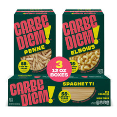 CARBE DIEM spaghetti uncooked closeup, showcasing traditional shape for al dente potential