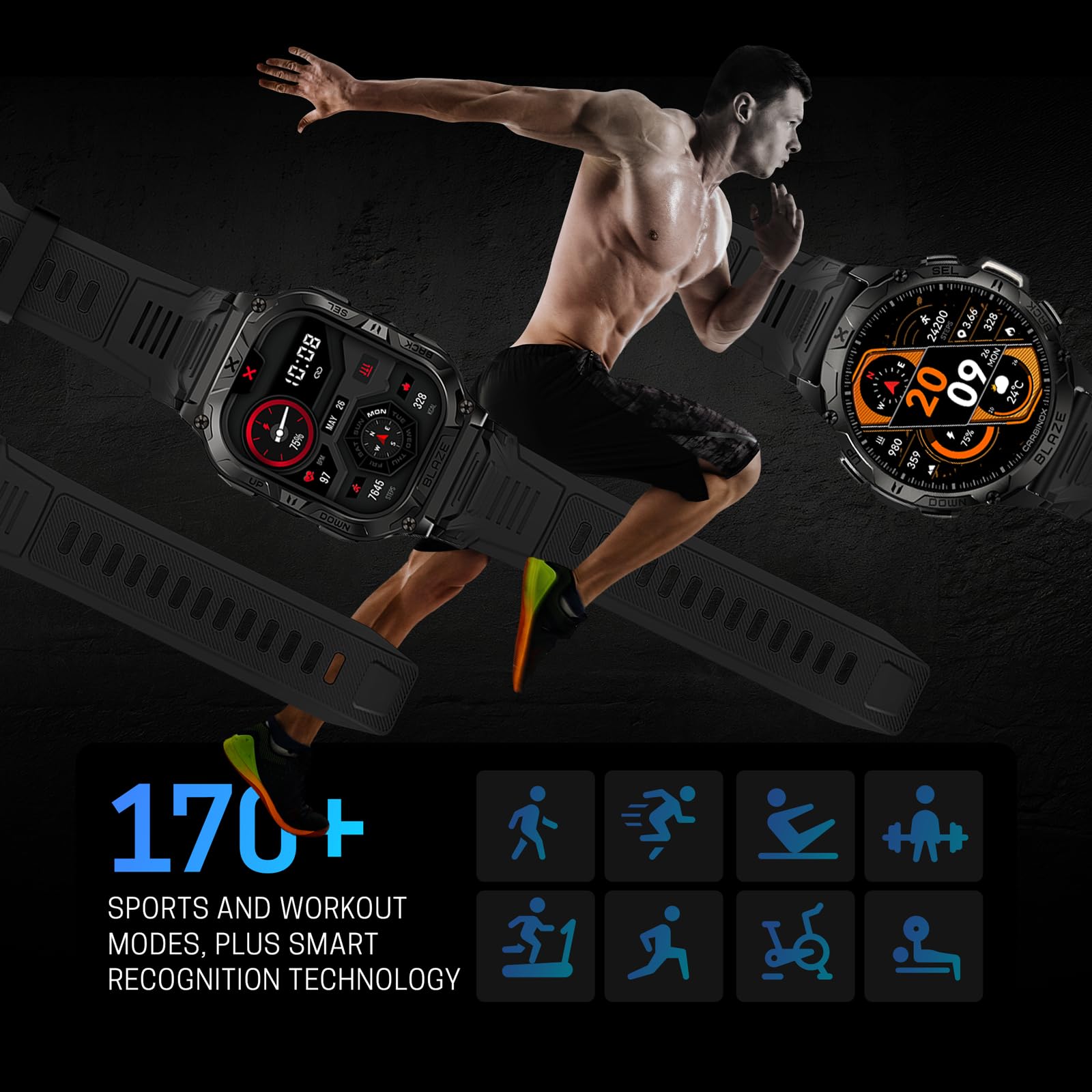 CARBINOX Blaze Gorilla Glass display stays clear and scratch resistant.