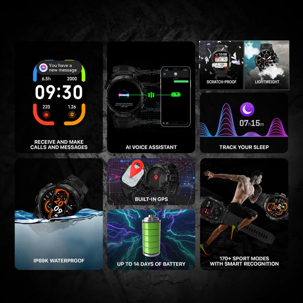 CARBINOX Blaze seven GPS modes support versatile outdoor training.