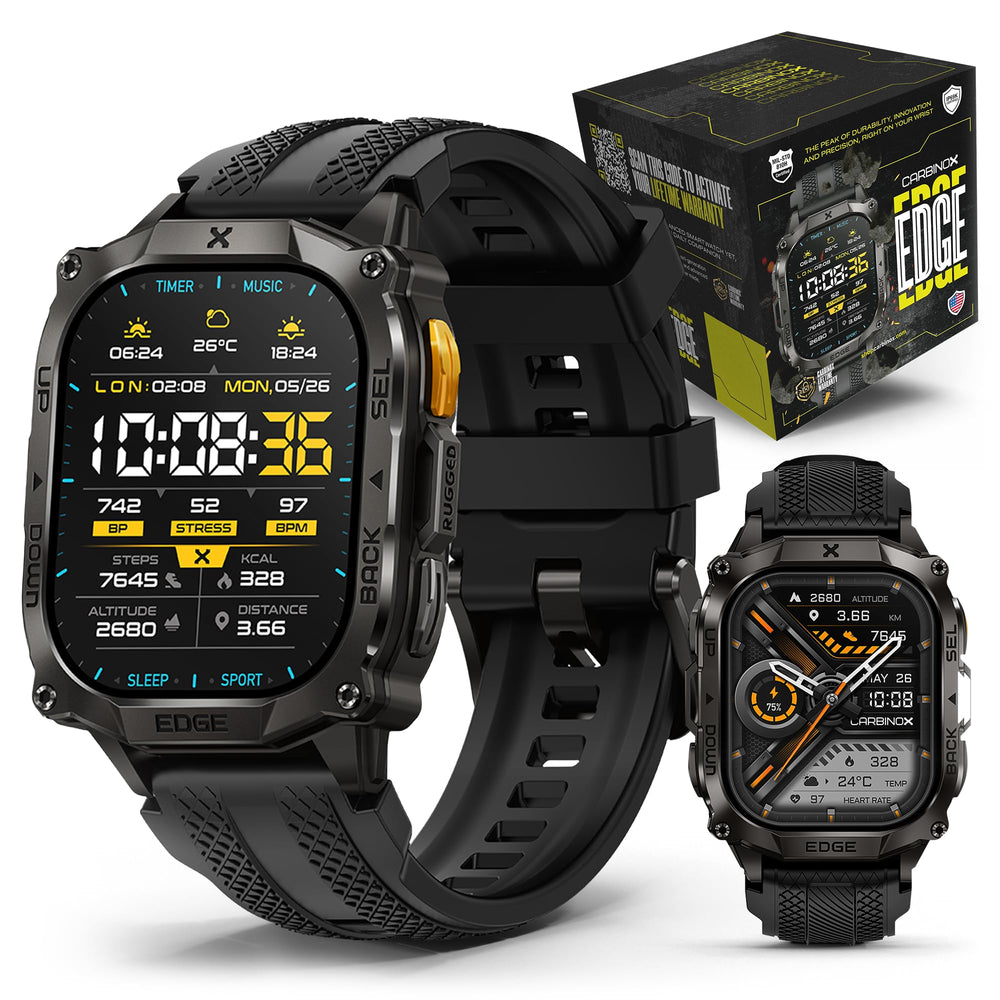 CARBINOX Edge AMOLED dial on bright outdoor light for easy readability.