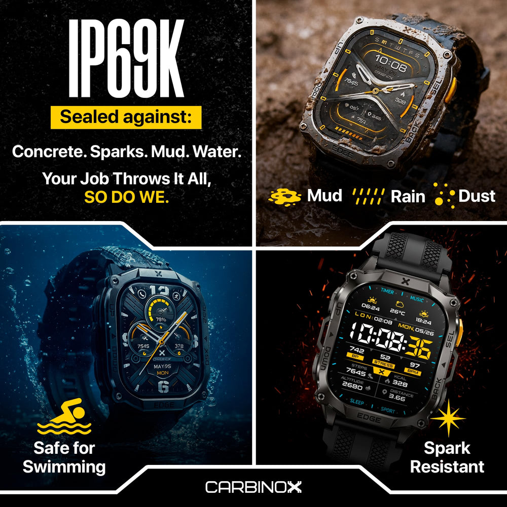 CARBINOX Edge sensors measure heart rate and SpO2 for insights.