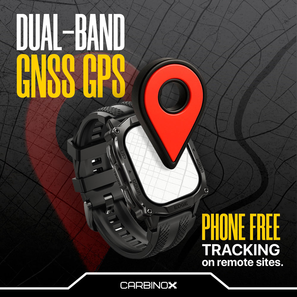 CARBINOX Edge side profile shows a sturdy stainless steel case for tough environments.
