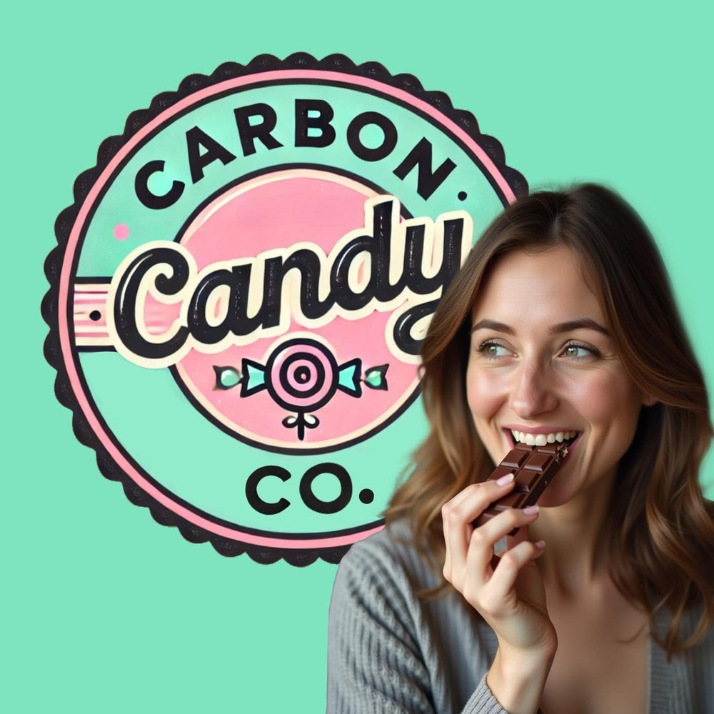 CARBON CANDY CO. bulk assortment packaging suitable for school and office candy bowls.