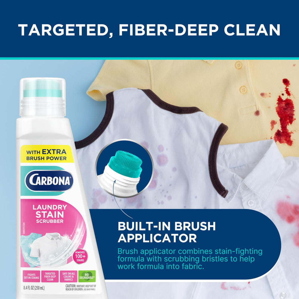 Carbona packaging shows 8.4 fl oz size ready to use.