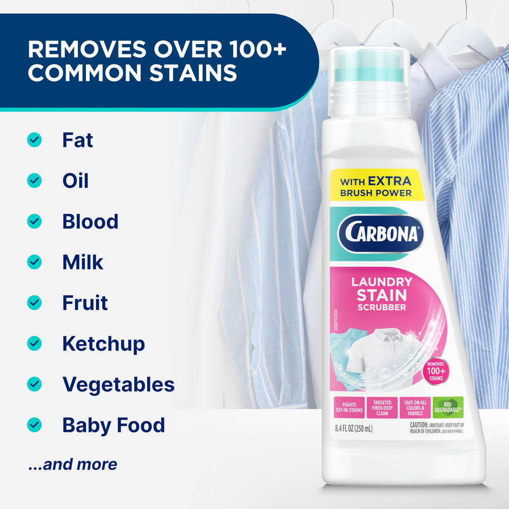 Carbona safe for hands and fabrics during stain treatment.