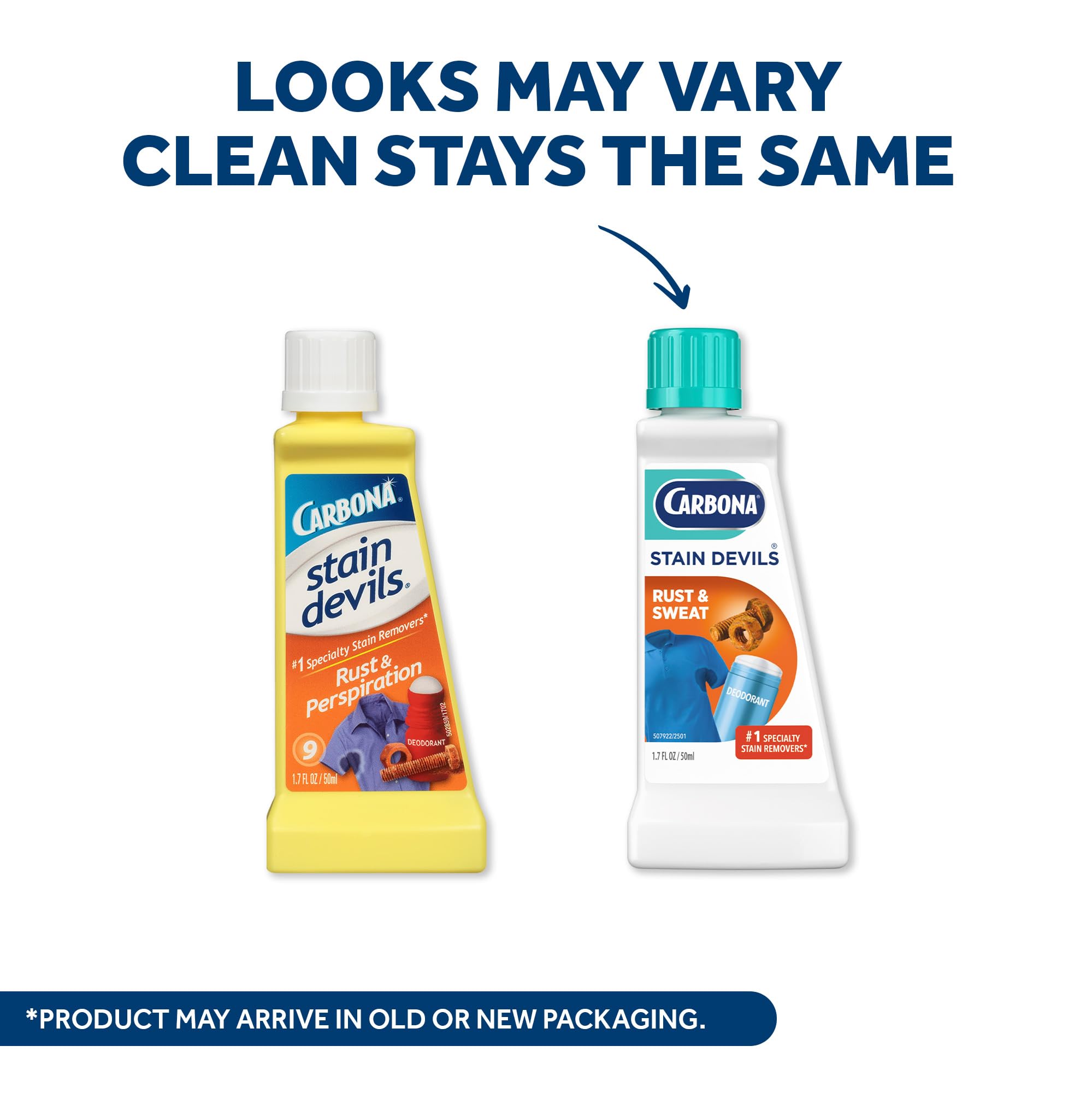 Carbona Stain Devils #9 before-after rust removal demonstrates results