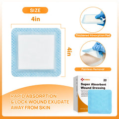 CARBOU 20-pack individually wrapped dressings offer sterile, convenient single-use protection.