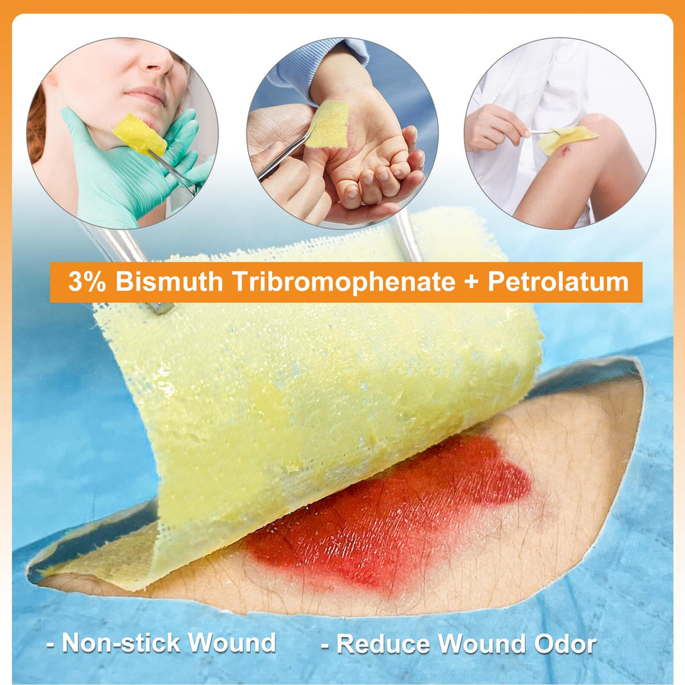 CARBOU non-adherent petrolatum gauze for gentle removal