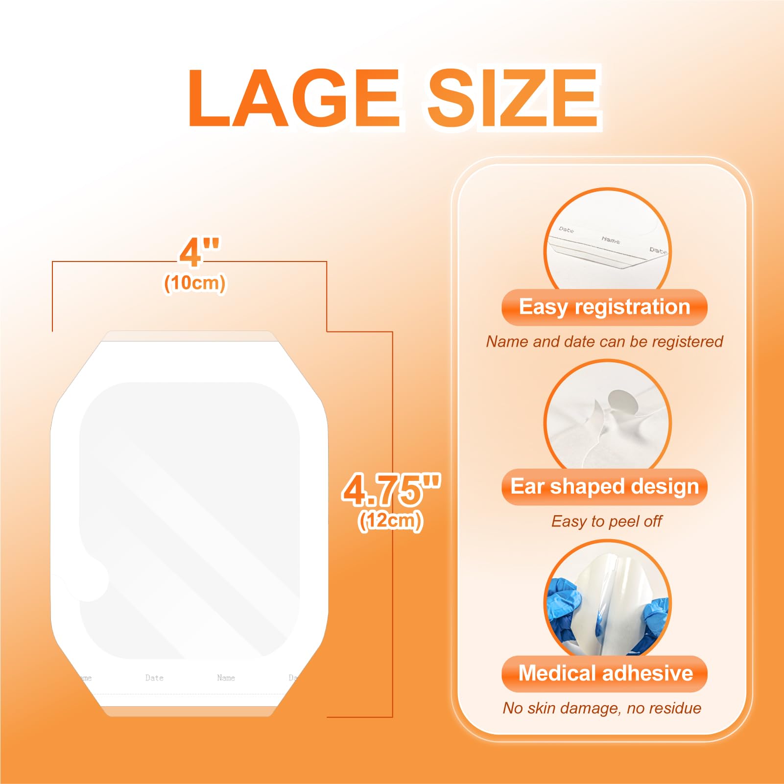 CARBOU Transparent Film Dressing pack of 50 keeps wounds ready for on-the-go care.