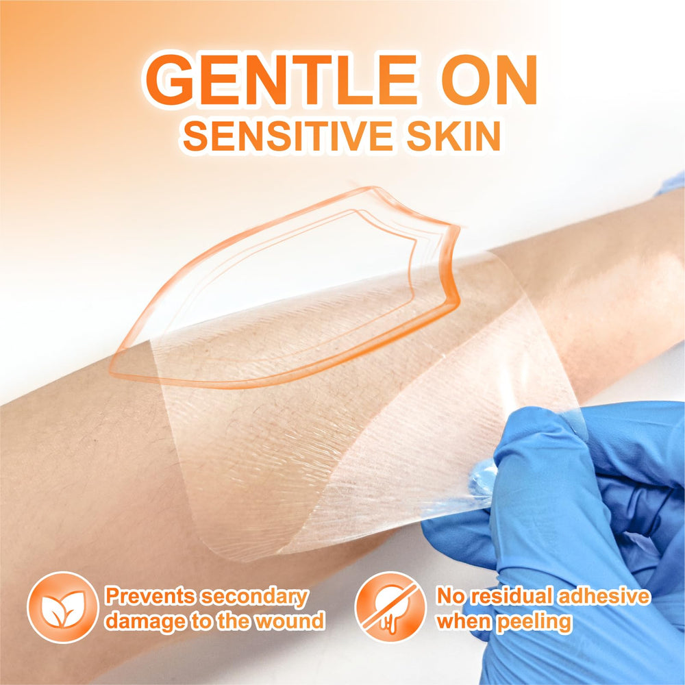 CARBOU Transparent Film Dressing serves as post-surgical shower shield during daily hygiene.