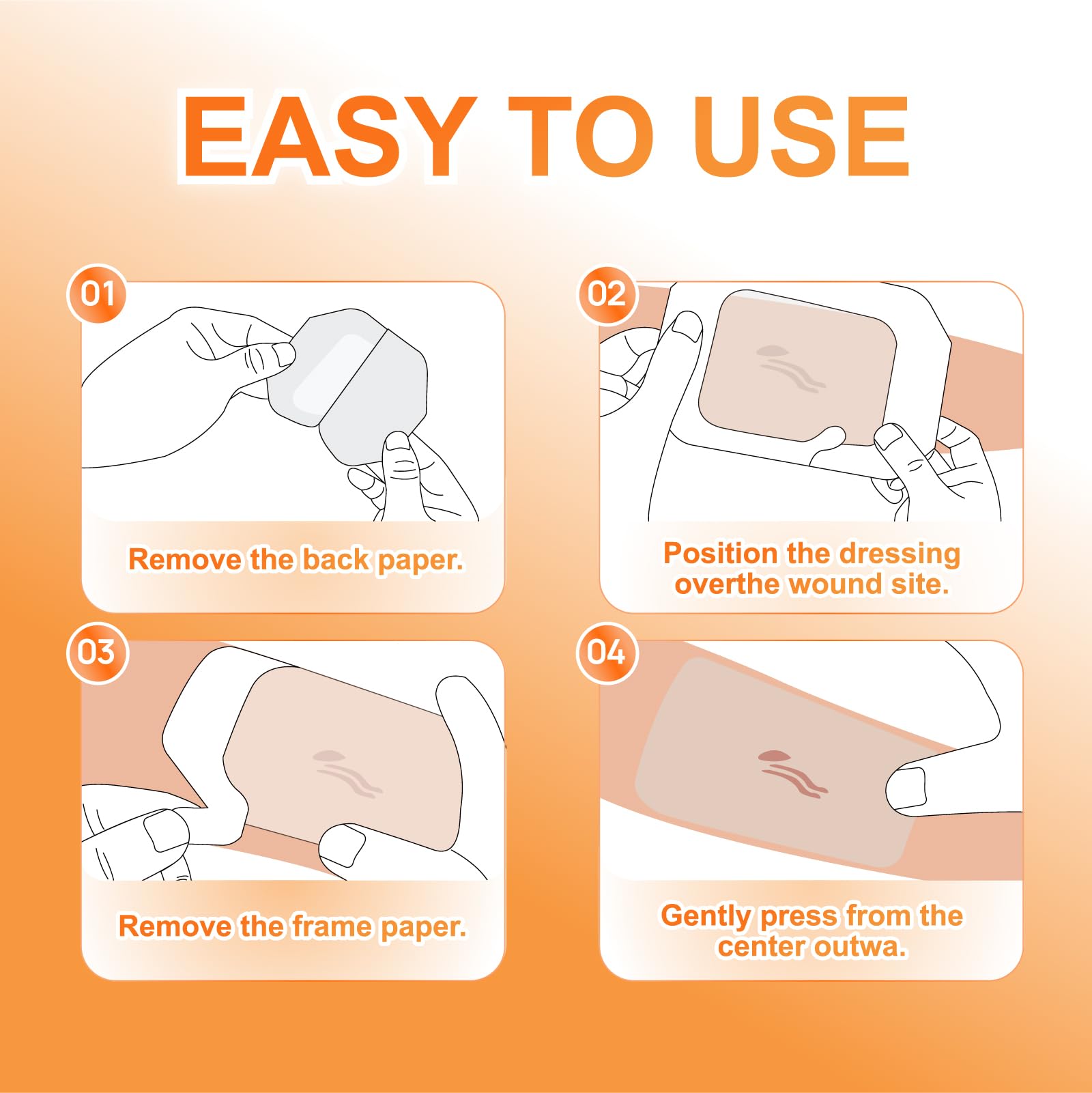 CARBOU Transparent Film Dressing soft, conformable fit on body contours.