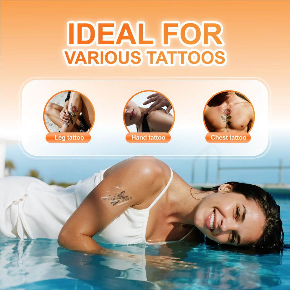 CARBOU Transparent Film Dressing for tattoo aftercare protects fresh ink while breathing.