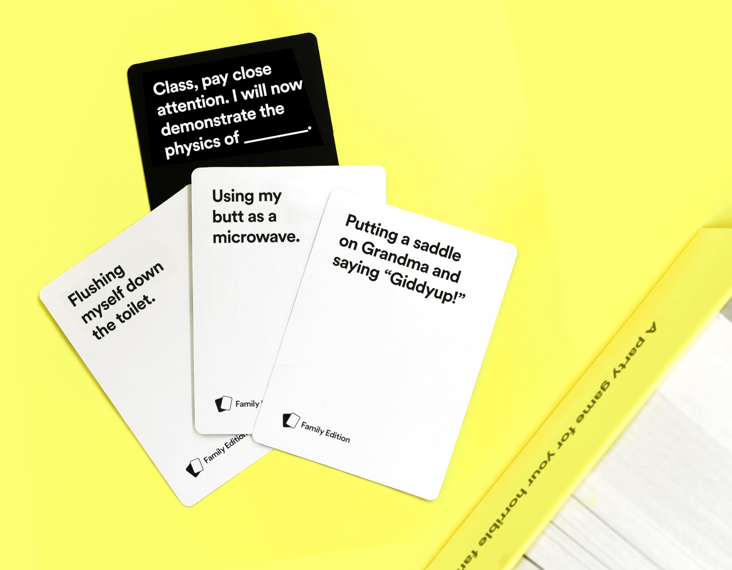 Cards Against Humanity Family Edition supports ages 8 and up for inclusive play.