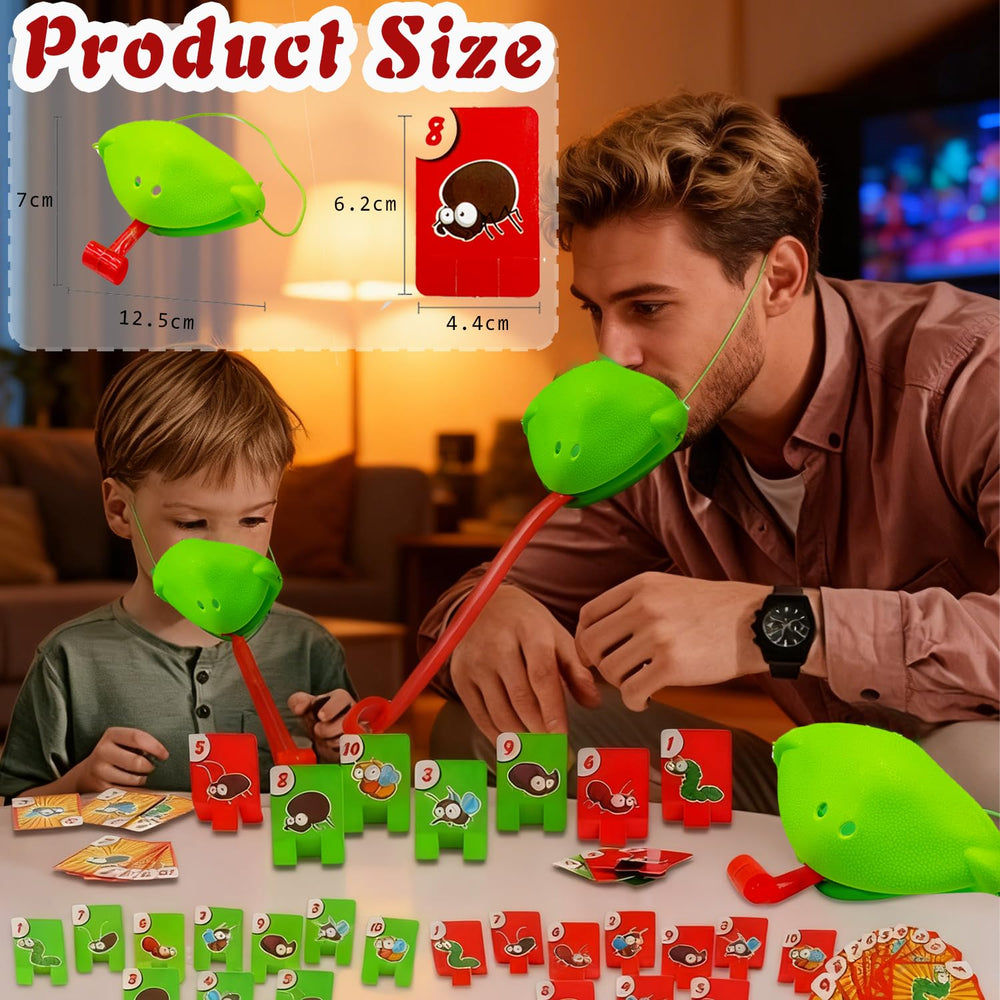 Frog Mask with Blow Tongue cards face-down on the play surface.