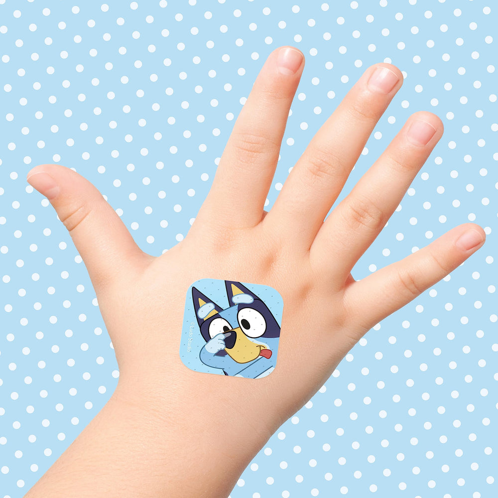 CARE BAND Bluey Kids Bandages gift-ready packaging appeals as a thoughtful stocking stuffer.