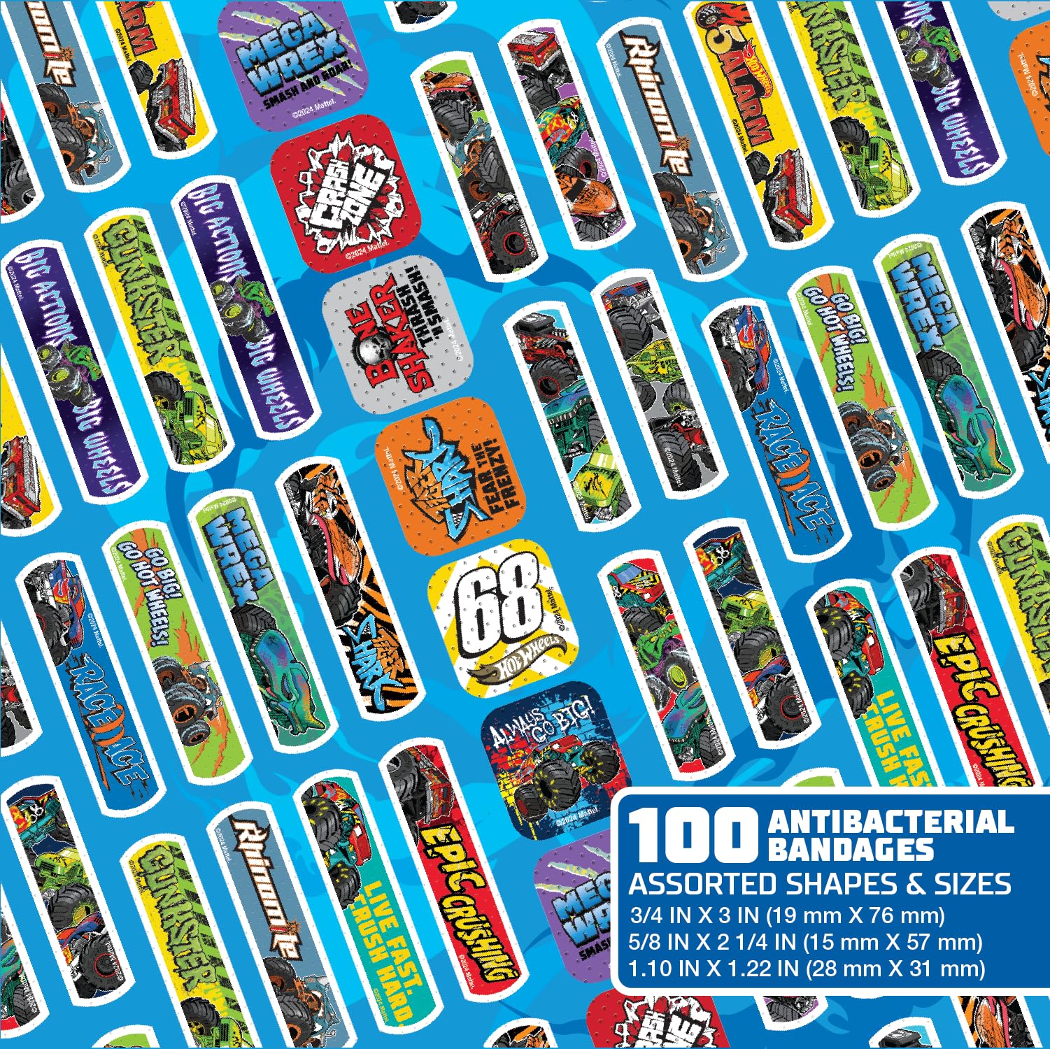 Care Band Hot Wheels large bandages cover bigger scrapes securely
