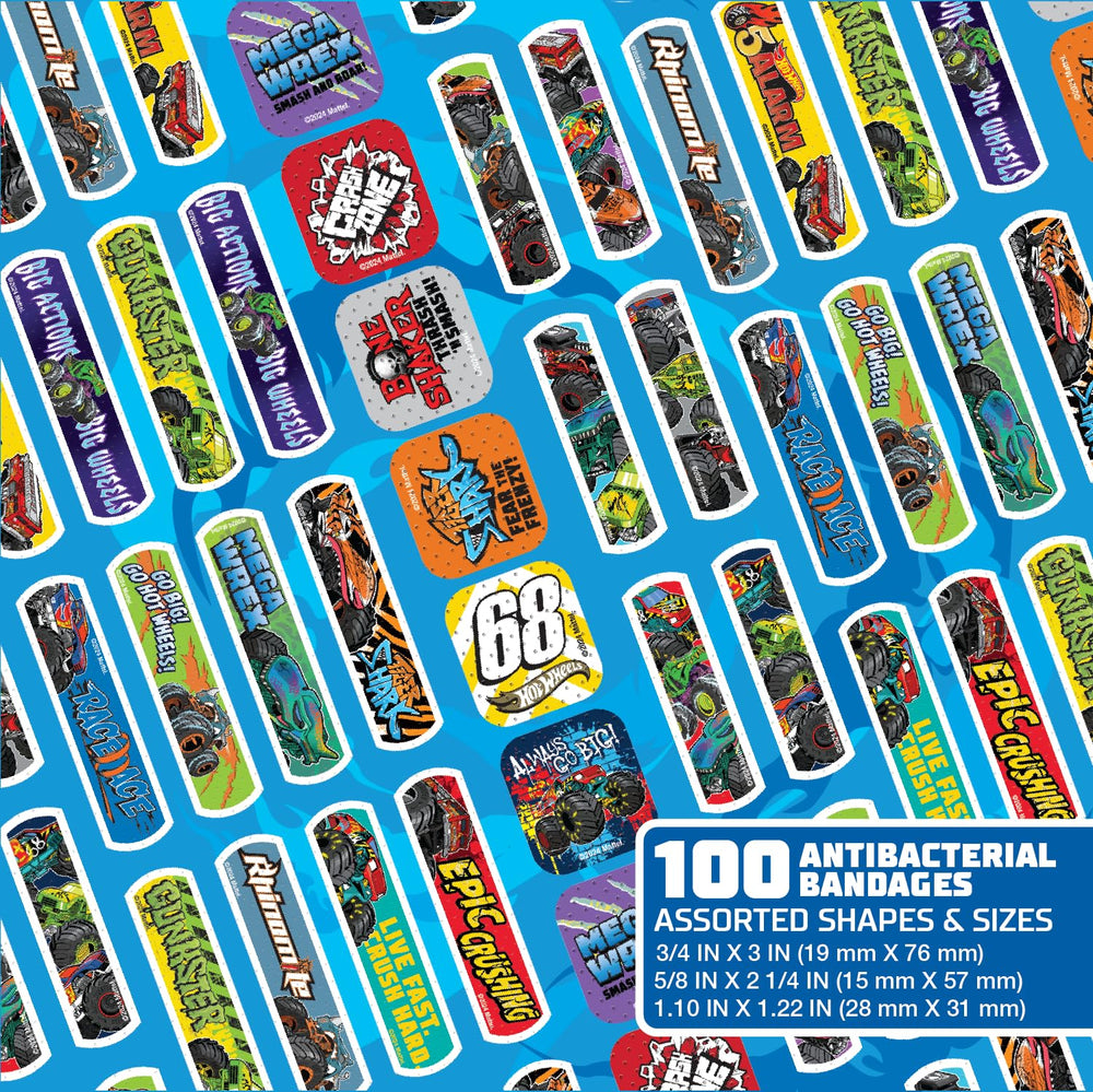 Care Band Hot Wheels large bandages cover bigger scrapes securely