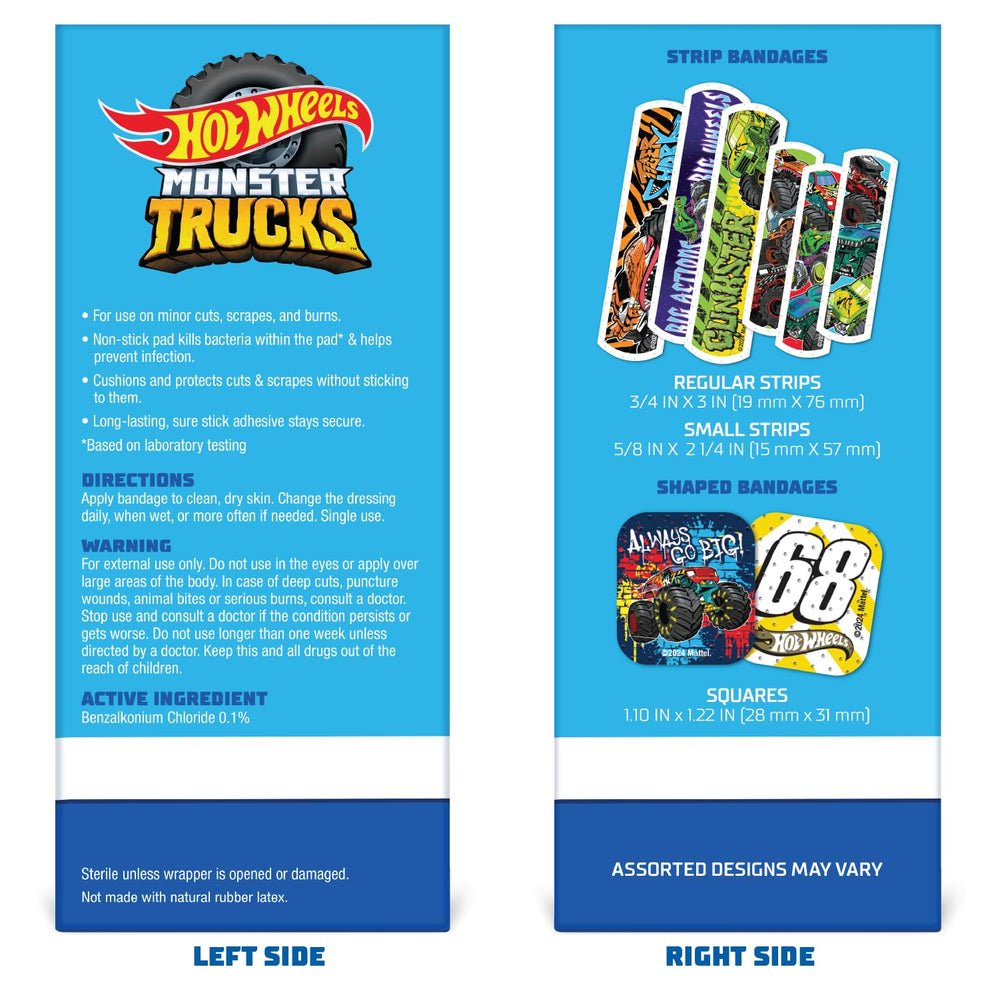 Care Band Hot Wheels USA-made bandages ensure quality and reliability